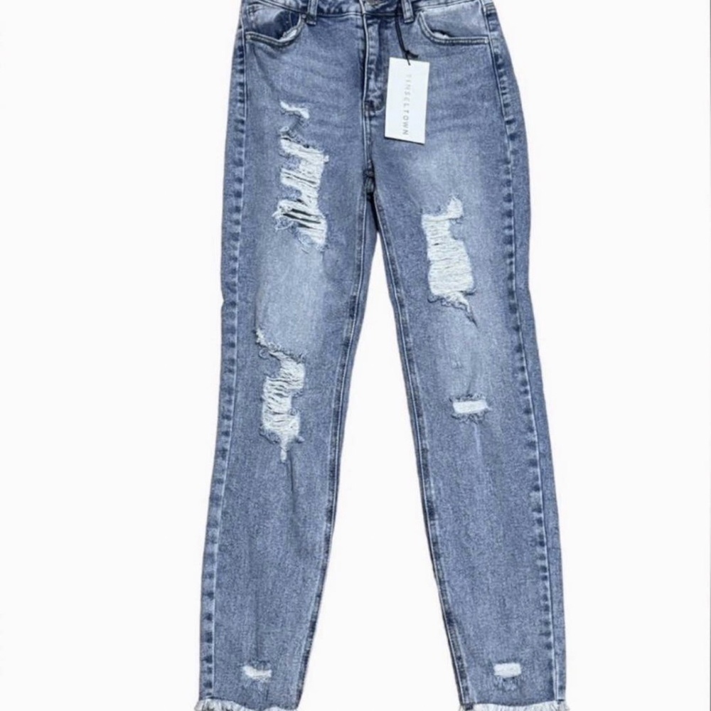 Tinseltown Ripped Denim Skinny Jeans